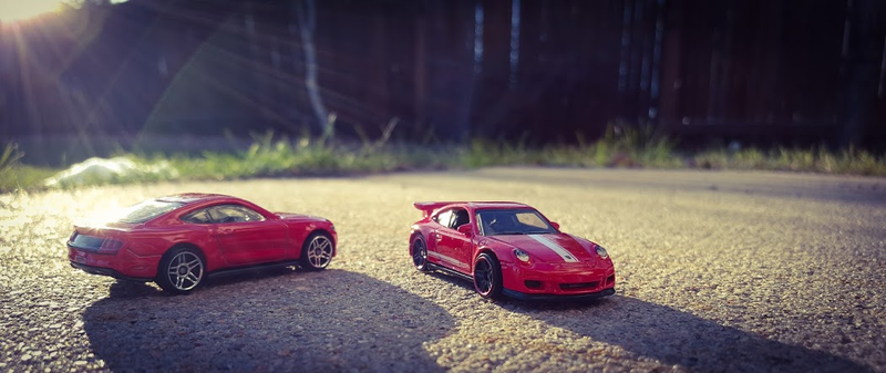 2015 Ford Mustang GT and Porsche 911 GT3 RS. Photo credit MustangFan